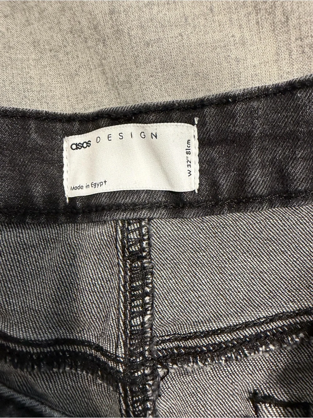 ASOS Washed Black Denim Jean Shorts